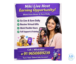 Niki Live Host Earning Opportunity - Work From Home & Earn Daily