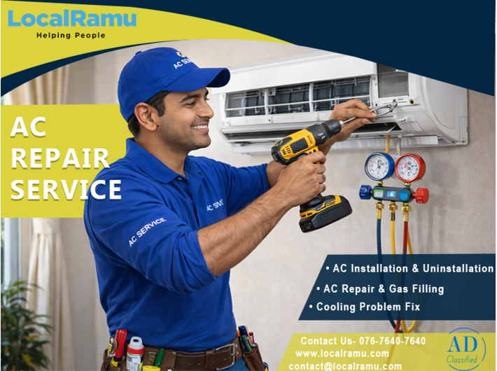 Professional AC Repair Service by LocalRamu with Skilled Technician in Pune