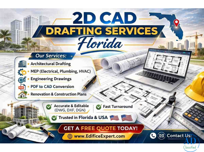 Professional 2D CAD Drafting Services in Florida | Edifice