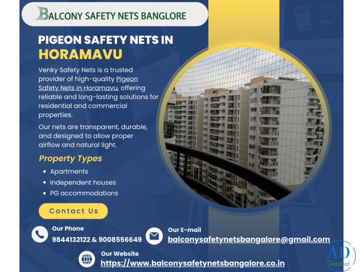 Pigeon Safety Nets in Horamavu – Venky Safety Nets