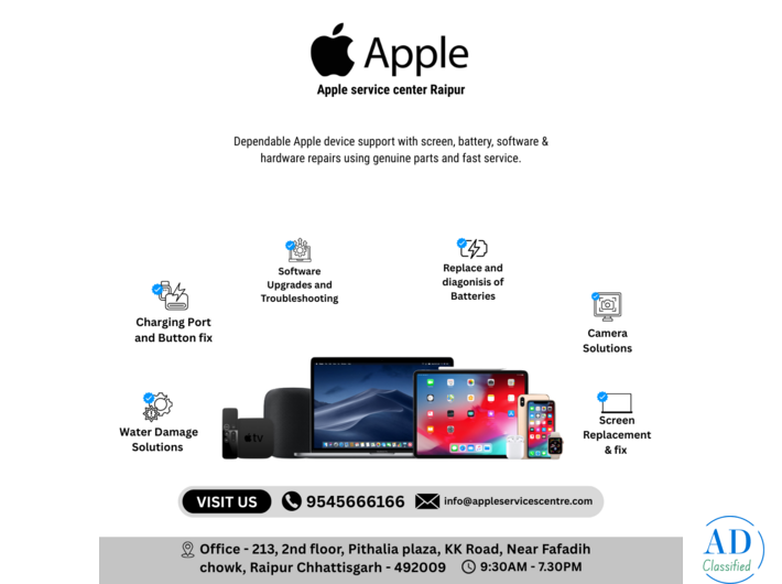 Top Apple Service Center Raipur – Genius Diagnostics & Genuine Repairs