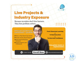 Live Projects and Industry Exposure - Real Execution - Evision Technoserve