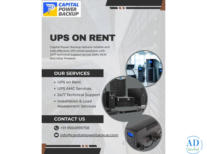 UPS on Rent with Seamless Power Backup in India