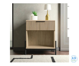 Contemporary Ribbed Nightstand