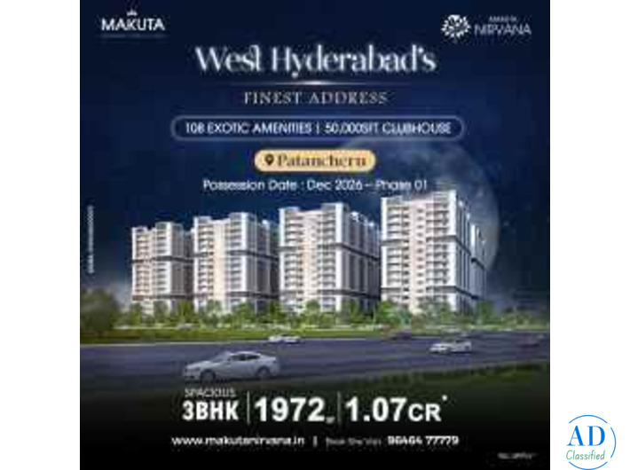 Flats for Sale in Patancheru – 2 & 3 BHK Apartments | Makuta Nirvana