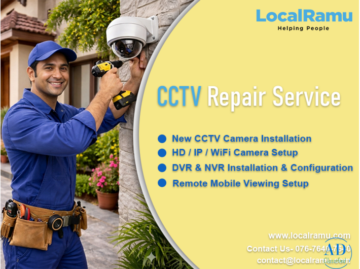 Professional CCTV Installation and Repair by LocalRamu with Skilled Technicians in Pune