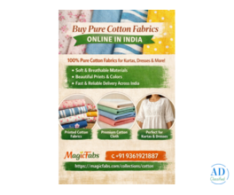 Buy cotton & silk fabric online in India