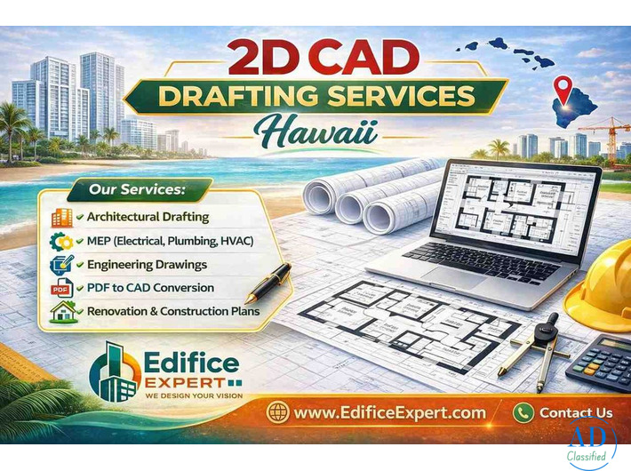 Architectural 2D CAD Drafting Services in Hawaii - Edifice