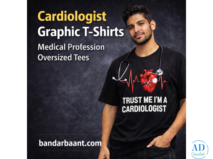 Cardiologist Graphic T-Shirts | Medical Profession Oversized Tees