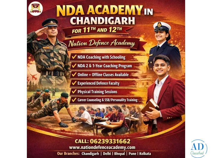 NDA Coaching with 11th in Chandigarh