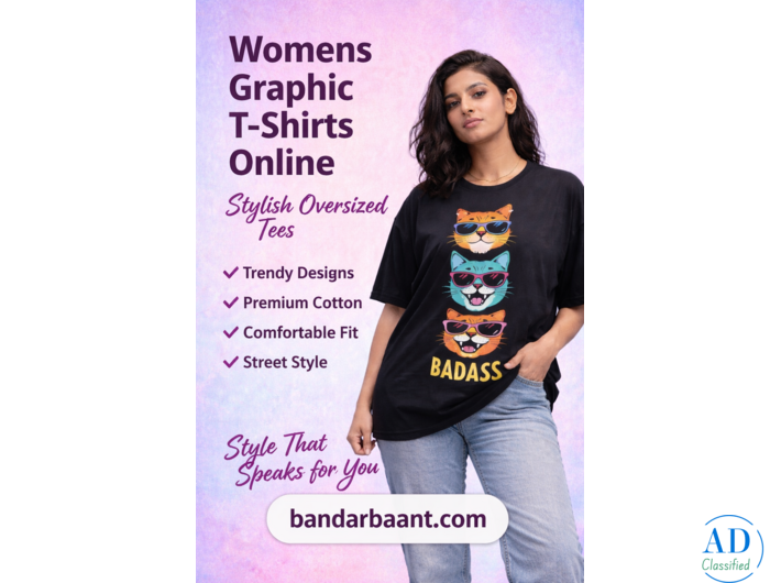 Womens Graphic T-Shirts Online | Stylish Oversized Tees for Women