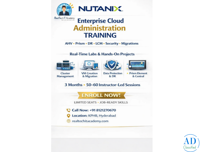 Nutanix Enterprise Cloud Administration Course in Hyderabad