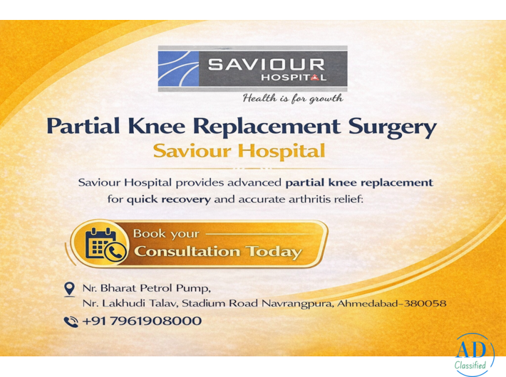 Patient-Focused Partial Knee Replacement Surgery–Saviour Hospital