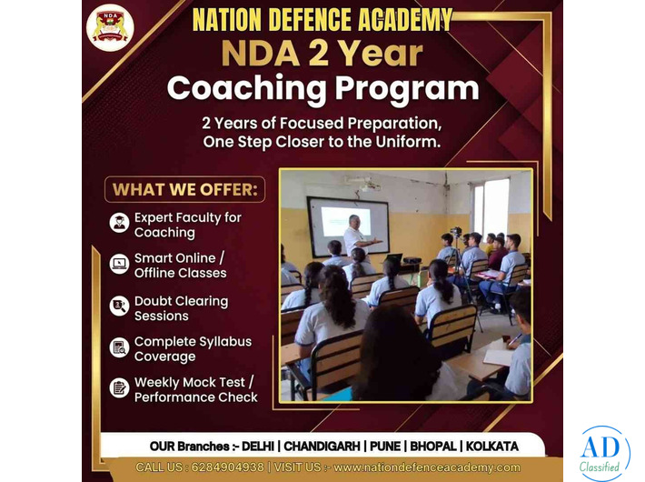 NDA 2 Year Foundation Coaching in Pune – Apply Now