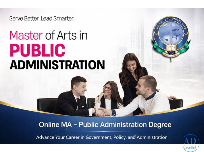 🎓 Online MA in Public Administration – Assam Don Bosco University