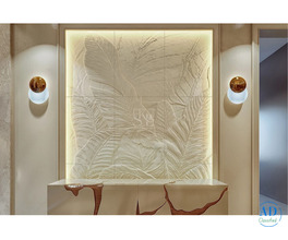 Organic Banana Leaf Pattern Wall Panels by Stone Art By SKL