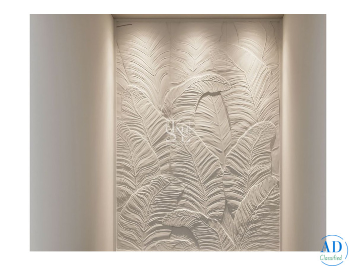 Organic Banana Leaf Pattern Wall Panels by Stone Art By SKL