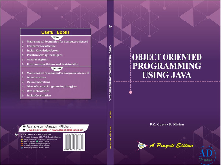 Object Oriented Programming Using Java Book for BCA Students