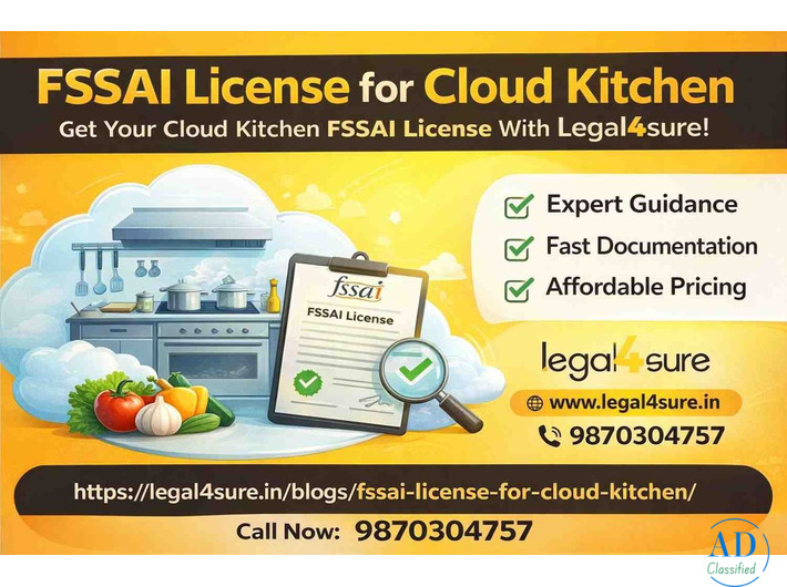 Cloud Kitchen FSSAI License – Registration & Compliance