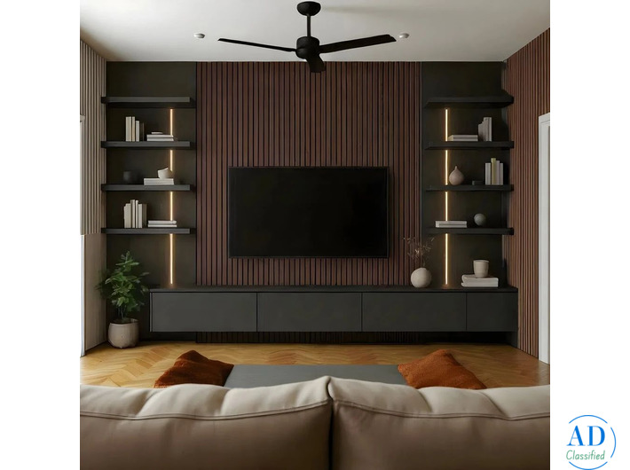Eclipse Slatwall Mounted TV Unit