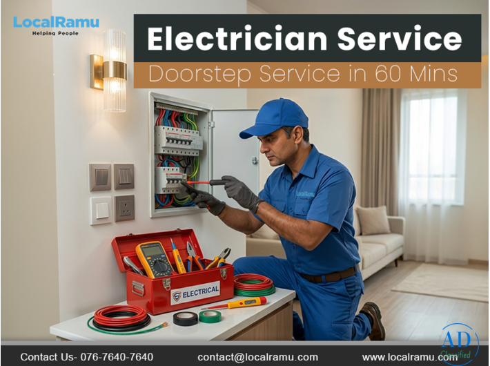 Professional Electrician Service by LocalRamu with Skilled Technicians