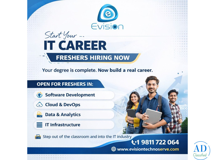 Start Your IT Career – Freshers Hiring Now - EvisionTechnoserve