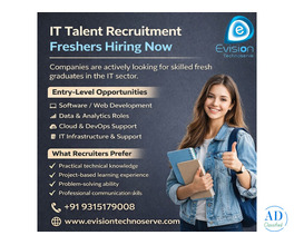 IT Talent Recruitment – Freshers Hiring Now - Evision Technoserve
