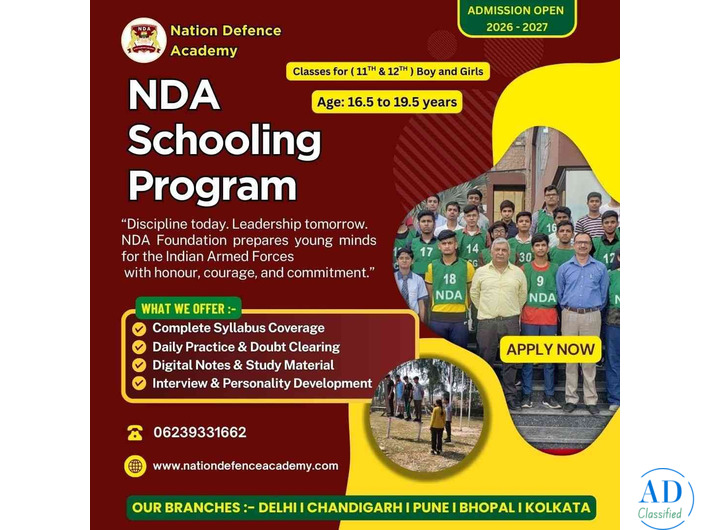 NDA Schooling Program in Pune – Join Today!