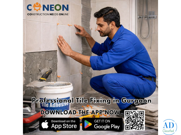 Expert Tile Fixing Near Me | Tile Flooring For Offices in Gurgaon – Book on CONEON