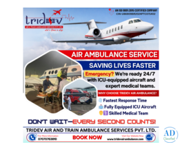 Tridev Air Ambulance Service in Ranchi – 24/7 Emergency Patient Transfer