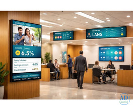 Smart Digital Signage Solutions for Banks in India Delhi Streampurple