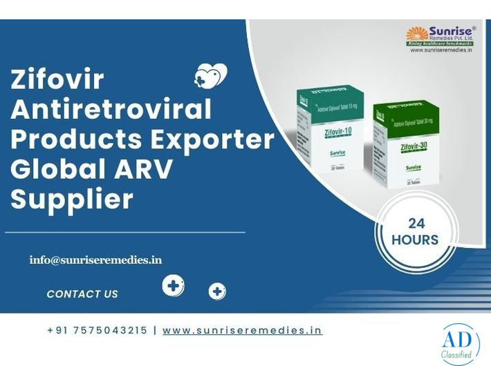 Zifovir Antiretroviral Products Exporter Global ARV Supplier