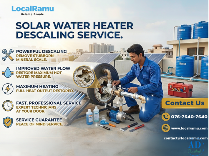 Professional Solar Water Heater Repair Service by LocalRamu with Skilled Technicians in Mysuru
