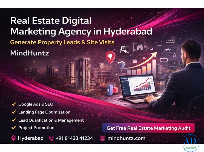 Real Estate Digital Marketing Agency in Hyderabad – Generate Property Leads | MindHuntz
