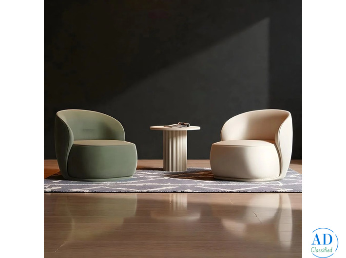 Luna Velvet Barrel Lounge Chair