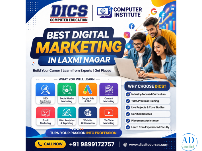 Best Digital Marketing Institute in Laxmi Nagar