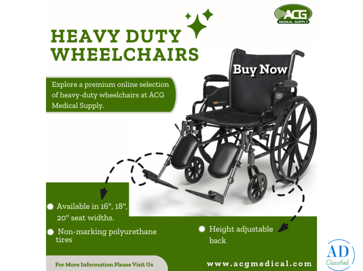 Heavy-Duty Wheelchair for Maximum Comfort & Support