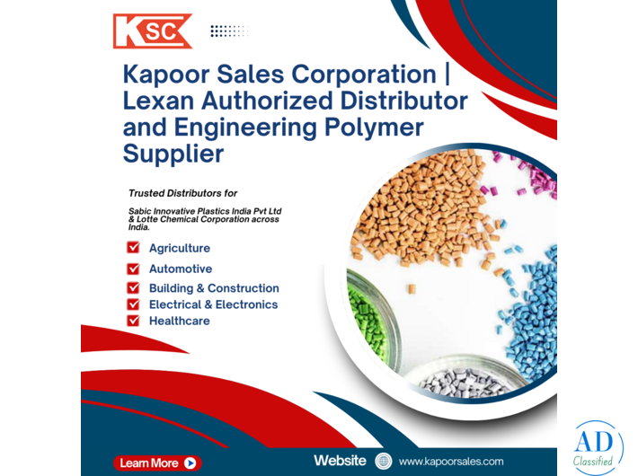 Kapoor Sales Corporation | Lexan Authorized Distributor and Engineering Polymer Supplier