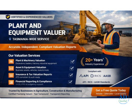 Certified Plant and Equipment Valuer in Tasmania