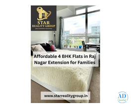 Affordable 4 BHK Flats in Raj Nagar Extension for Families.