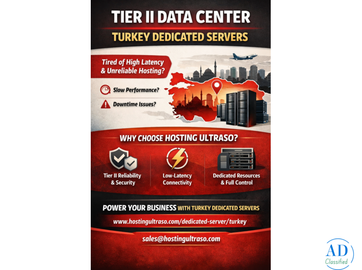 Tier II Data Center – Turkey Dedicated Server for Enterprise Workloads