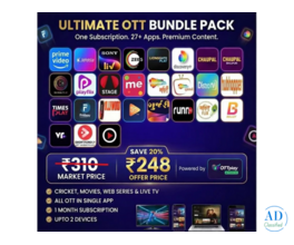 Ultimate OTT Bundle Pack in India – 27+ Apps in One Subscription | ₹248 Only 😳🎬