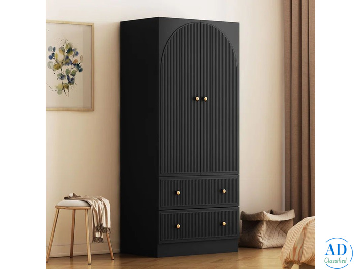Black 2 Door Wardrobe