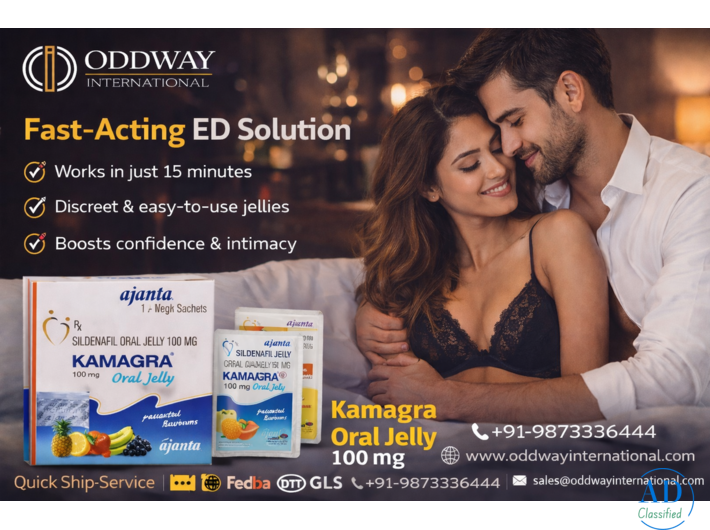 Reliable B2B Supplier for Kamagra Oral Jelly 100 mg Bulk Orders in the USA | Oddway International