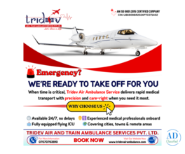 Tridev Air Ambulance Services in Patna – Because Every Life Matters.