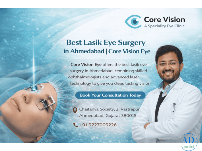 Advanced Lasik Eye Surgery in Ahmedabad at Core Vision Eye for Clear Vision