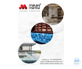 Bring home the beauty of natural stone with Malini Marbles.”