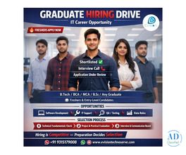 Graduate Hiring Drive – Freshers Apply Now - Evision Technoserve