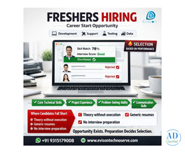 Freshers Hiring Now – Start Your IT Career - Evision Technoserve