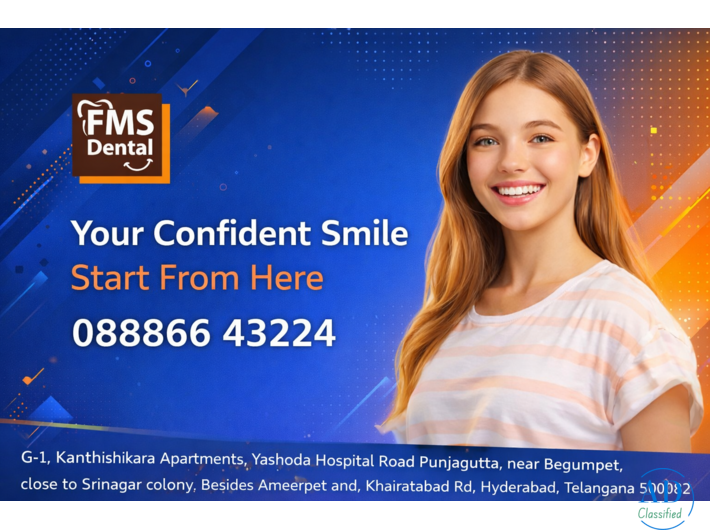 Your Confident Smile Starts with FMS Trusted Dental Clinic in Panjagutta